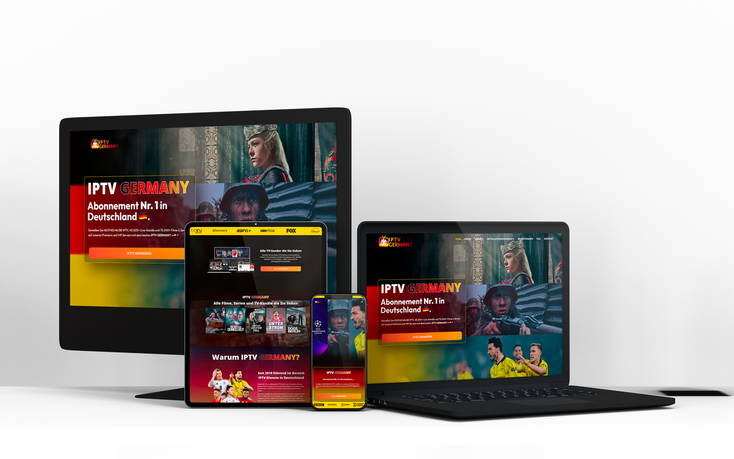 DominaTV kompatible Geraete - Smart TV, Fire Stick, Android, iOS